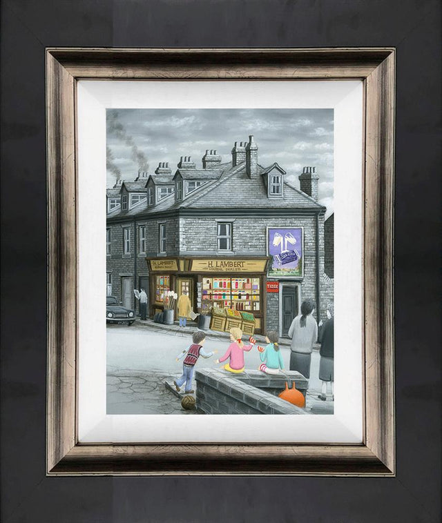 twos company framed canvas print by artist leigh lambert