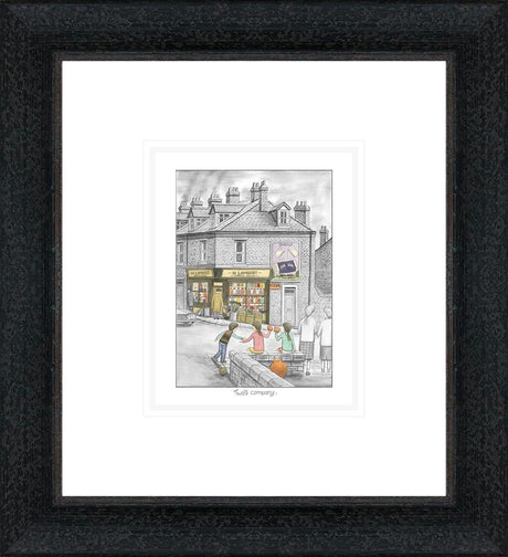 twos company sketch framed print by artist leigh lambert