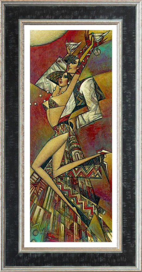 uptown martini large framed print by artist andrei protsouk
