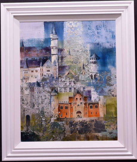 neuschwanstein castle framed original by artist veronica benoni