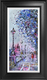 walking down queenswalk original framed by artist nigel cooke