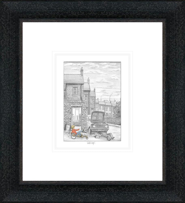 wallop sketch framed print by artist leigh lambert