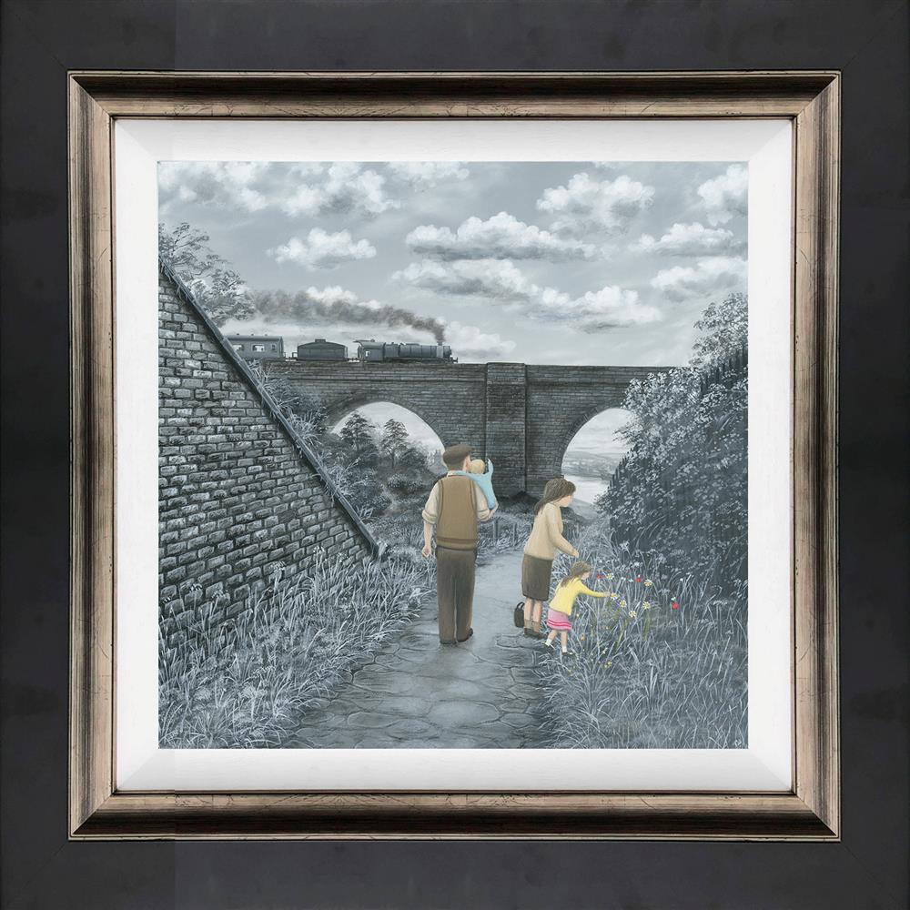 we timed that right framed canvas print by artist leigh lambert