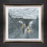 we timed that right framed canvas print by artist leigh lambert