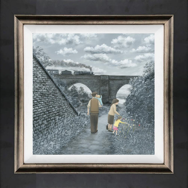 we timed that right framed canvas print by artist leigh lambert
