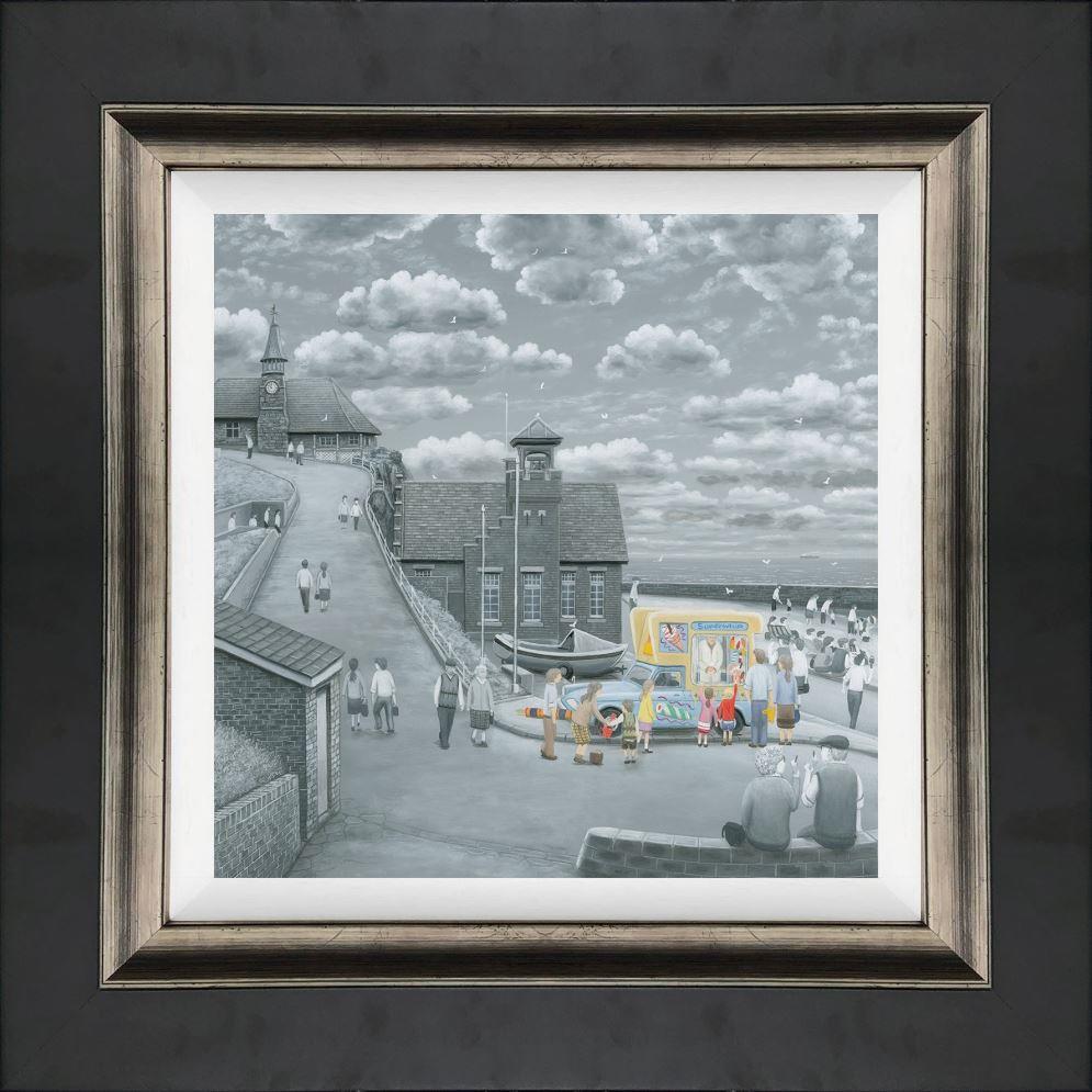 what can i get for fourpence framed canvas print by artist leigh lambert