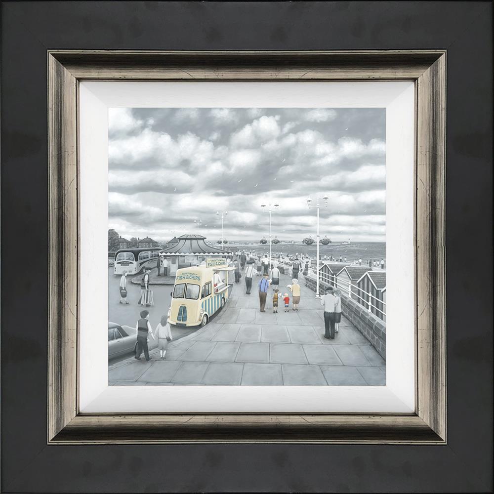 what do you like best grandad or chips framed canvas print by artist leigh lambert