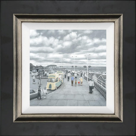 what do you like best grandad or chips framed canvas print by artist leigh lambert