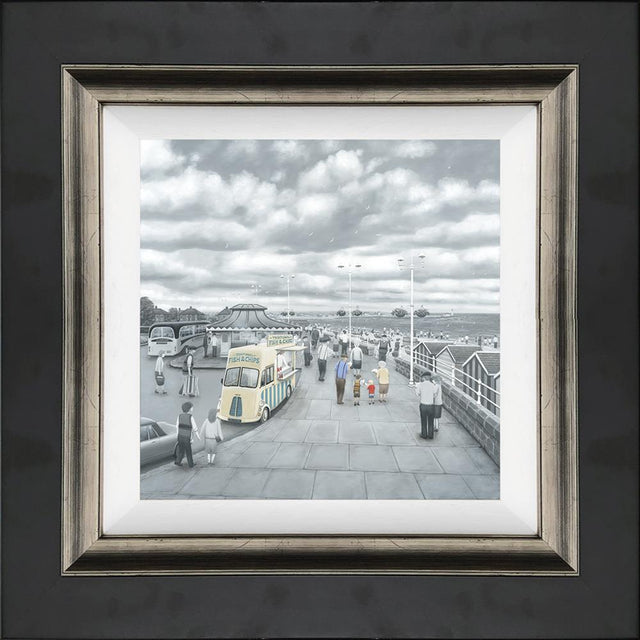 what do you like best grandad or chips framed canvas print by artist leigh lambert