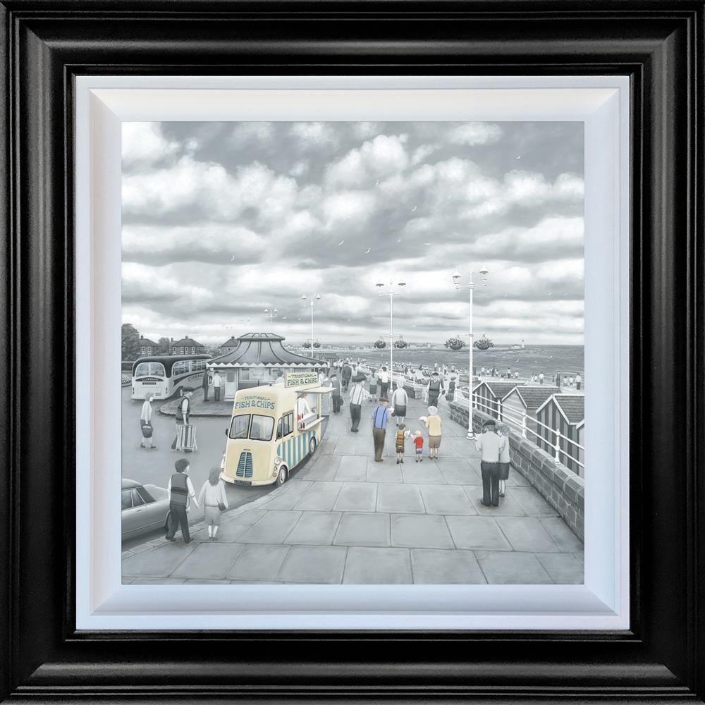 what do you like best grandad or chips framed deluxe canvas print by artist leigh lambert