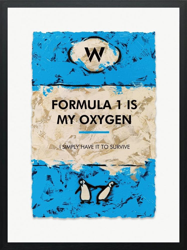 williams f1 philosophy framed print by artist hue folk