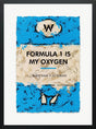 williams f1 philosophy framed print by artist hue folk