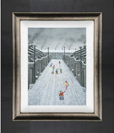 winner by a mile framed canvas print by artist kerry darlington