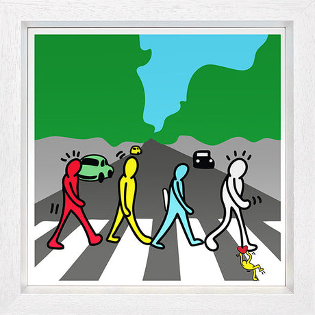 abbey road print framed in white by artist tboy