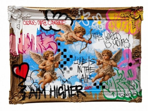 aim higher framed print by artist ghost