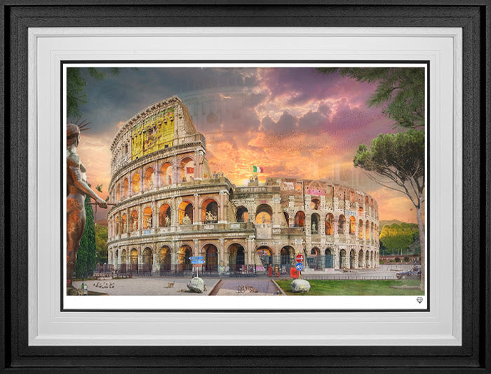 are you not entertained deluxe print framed by artist jj adams