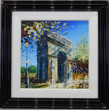 arc de triomphe framed original by artist simon wright