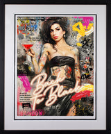 back to black black framed print by artist zee