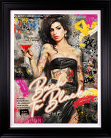 back tp black deluxe edition black framed print by artist zee