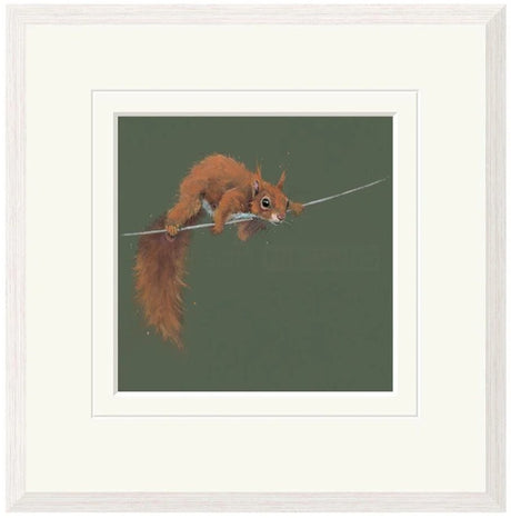 balancing act framed print by artist nicky litchfield
