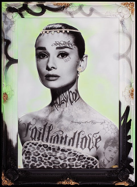 beauty and grace lime framed print by artist ghost