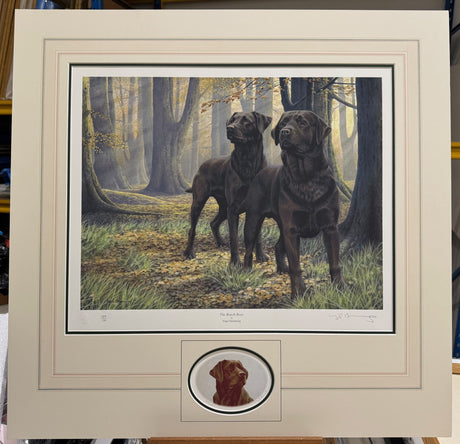 beech boys with limited edition print with limited edition head study print mounted by artist nigel hemming