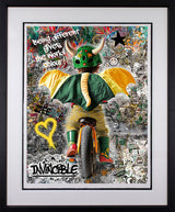 being different gives the wolrd colour black framed print by artist zee