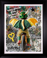 being differentgives the world colour deluxe edition black framed print by artist zee