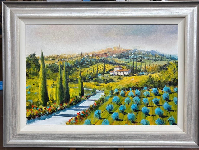 between vine and sky framed original by artist gary sams