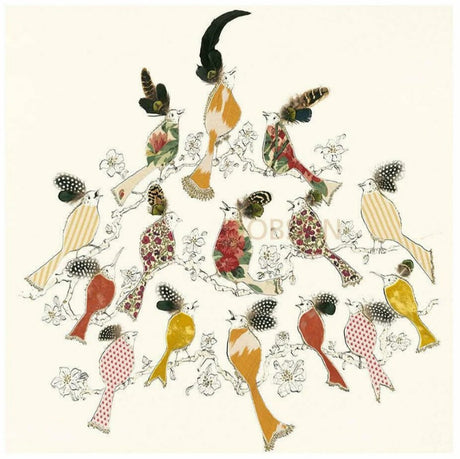 birdsong mounted print by artist anna wright