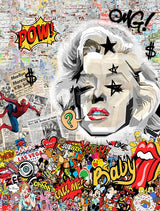 blonde bombshell mounted print by artist zee
