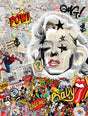 blonde bombshell mounted print by artist zee