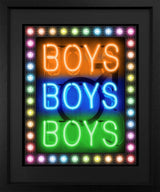 boys boys boys pride deluxe print framed in black by artist courty