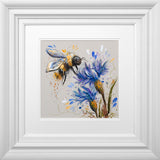 buzz and bloom framed pastel original by artist ashley saunders