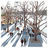 cafe society mounted print by artist jo quigley