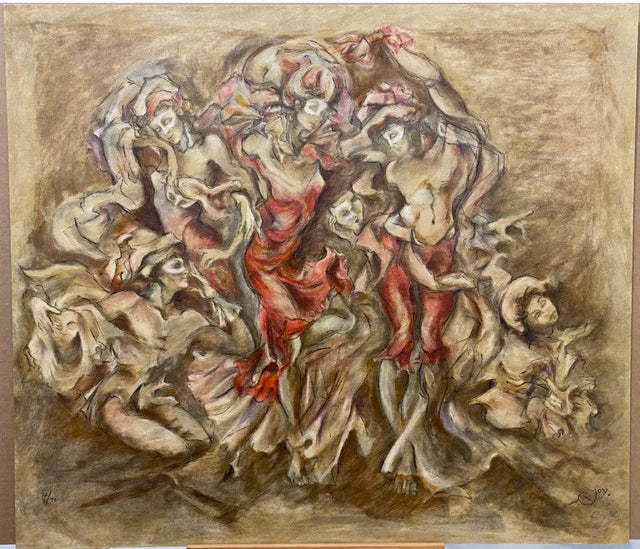 centre stage print on board by artist oy kirton smith