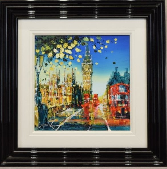chasing chimes framed original by artist simon wright