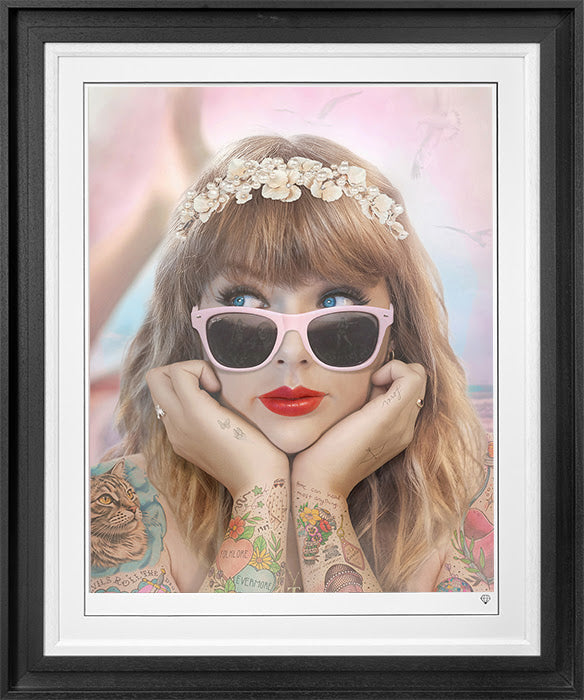 champagne problems colour print deluxe framed by artist jj adams