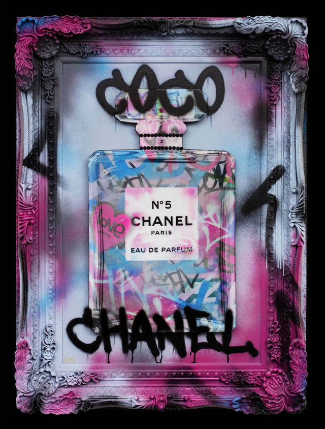 coco chanel framed print by artist ghost