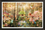 cuddlewood grove hand embellished canvas framed by artist mark davies