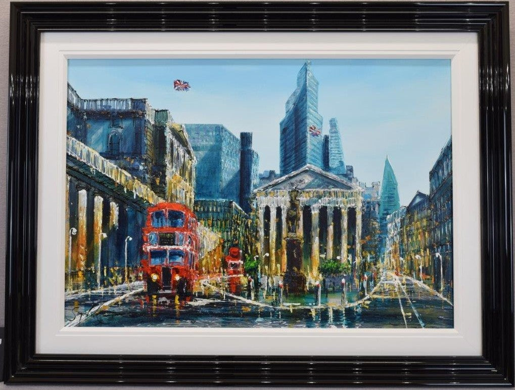 pillars of sterling framed original by artist simon wright