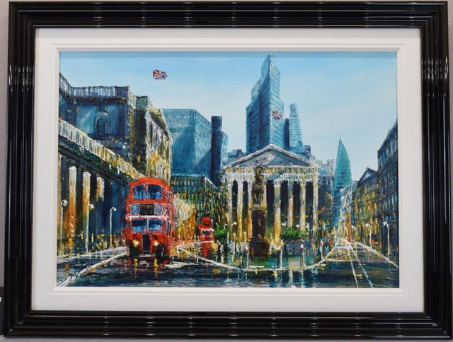pillars of sterling framed original by artist simon wright