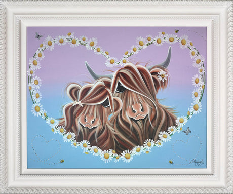 daisy chain framed print by artist jennifer hogwood
