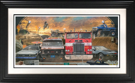 docs monster slam print framed in black by artist jj adams