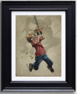 does whatever a spider can canvas framed in black by arist craig davison