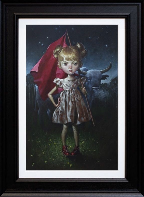 double dare canvas framed in black by aritst craig davison