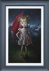 double dare canvas framed in grey by artist craig davison