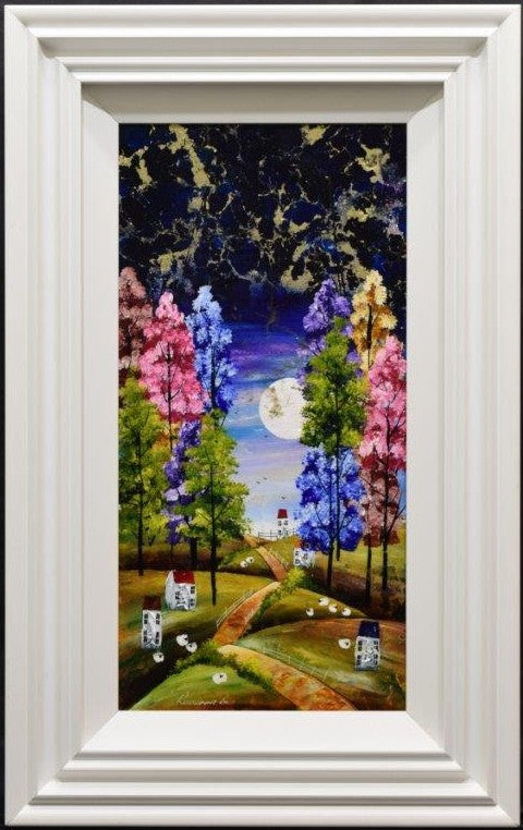 moonlight ramble framed original by rozanne bell