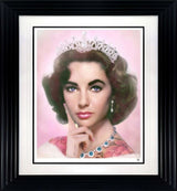 elizabeth taylor colour print framed by artist jj adams