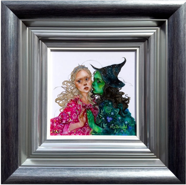 elphie and glinda sketch framed by kerry darlington

